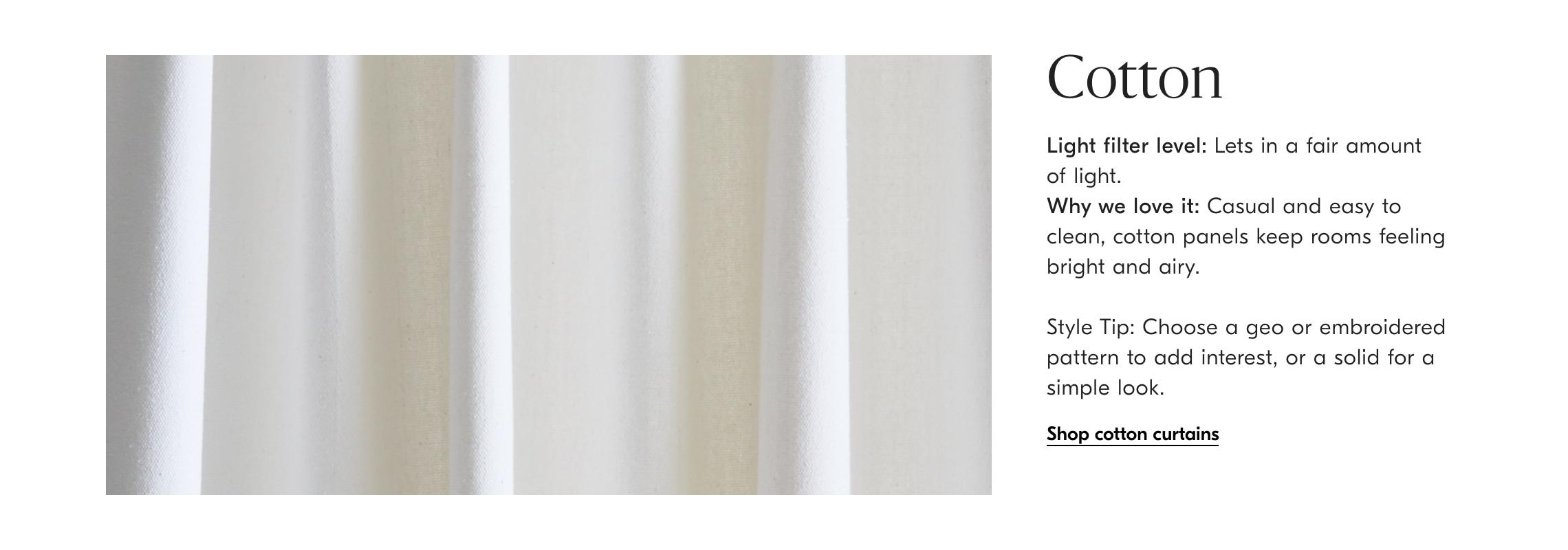 cotton curtains